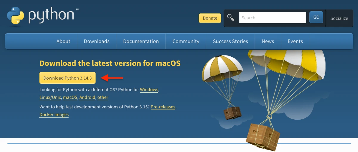 Download and install Python