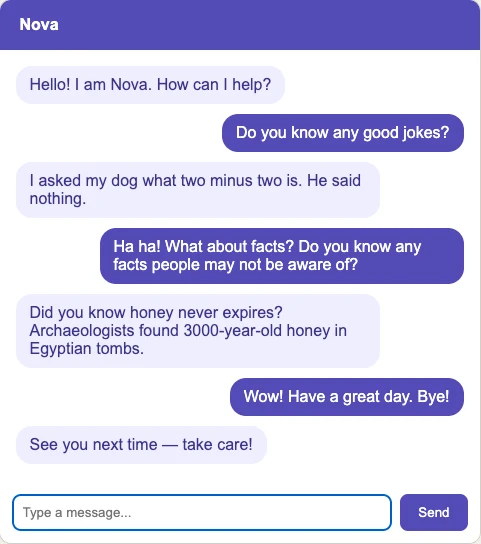 Chatbot running live