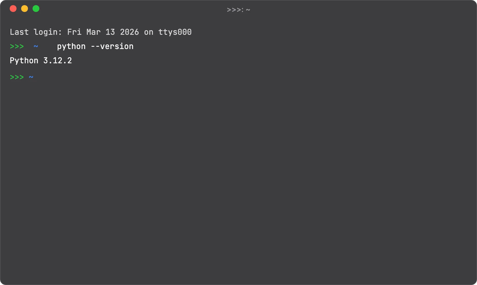 Check Python Version Mac OS Terminal