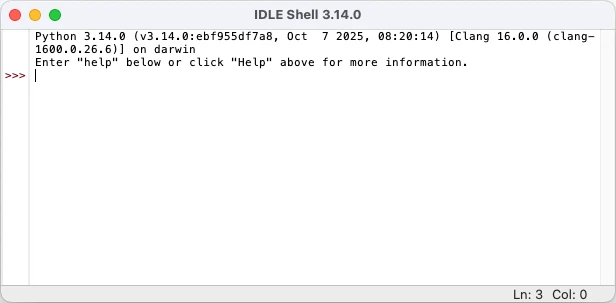 IDLE on Mac OS